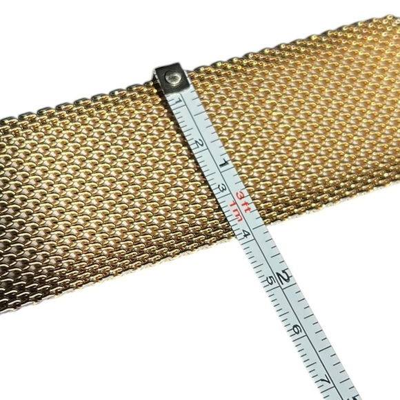 Vintage Wide Gold Metal Statement Belt Maximalist Retro - Picture 4 of 5